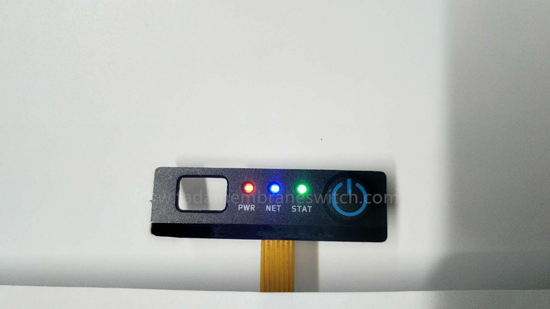 Membrane switch with LED insert