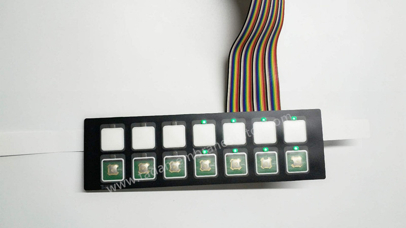 Membrane switch with LED insert