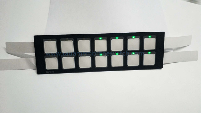 Membrane switch with LED insert