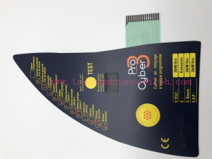Membrane switch with 7-segment