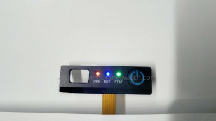 Membrane switch with LED insert
