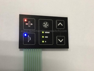 Membrane switch with LED insert