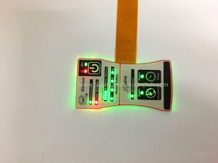 Membrane switch with LED insert