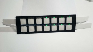 Membrane switch with LED insert
