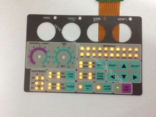Membrane switch with LED insert