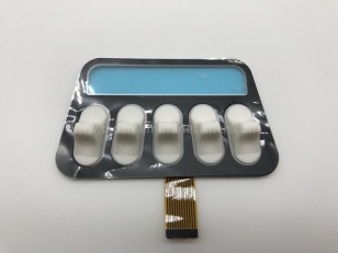 Membrane switch with silicone rubber