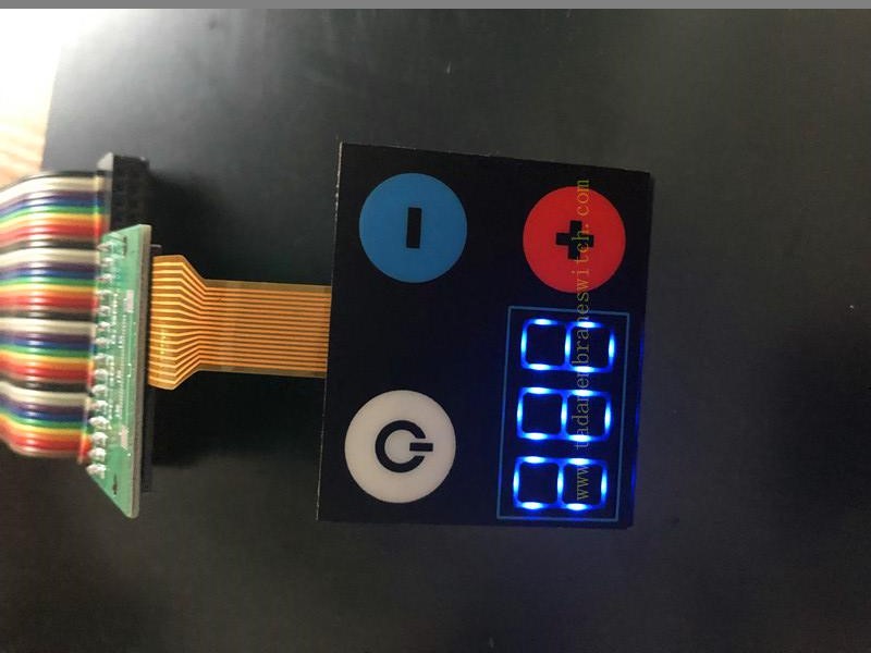 Membrane switch with 7-segment