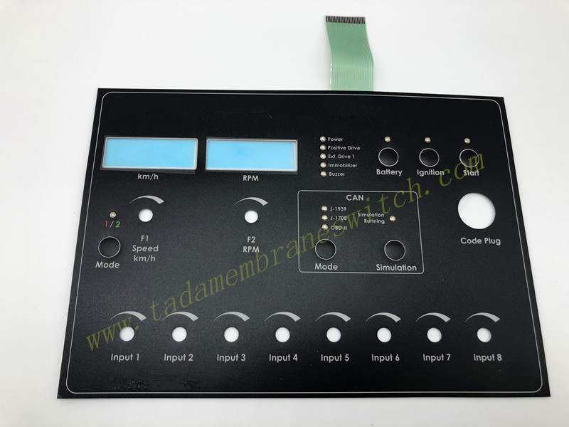 Membrane switch with LED insert
