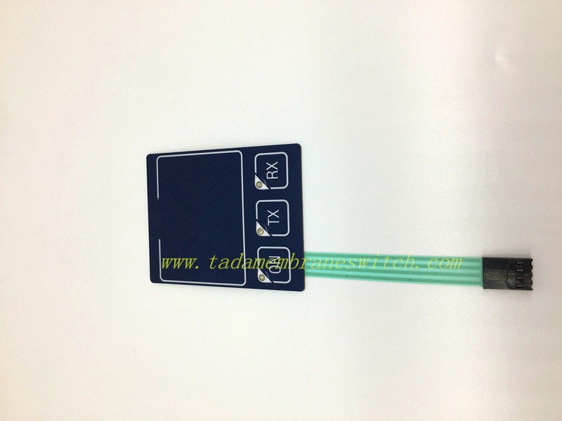 Membrane switch with LED insert