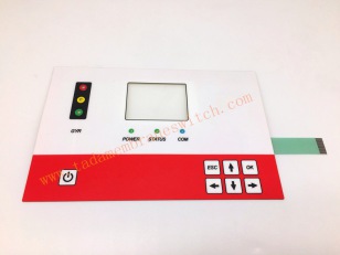 Membrane switch with LED insert